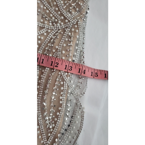 Luxe of a Lifetime Beige Beaded Mermaid Maxi Dress - Picture 13 of 13